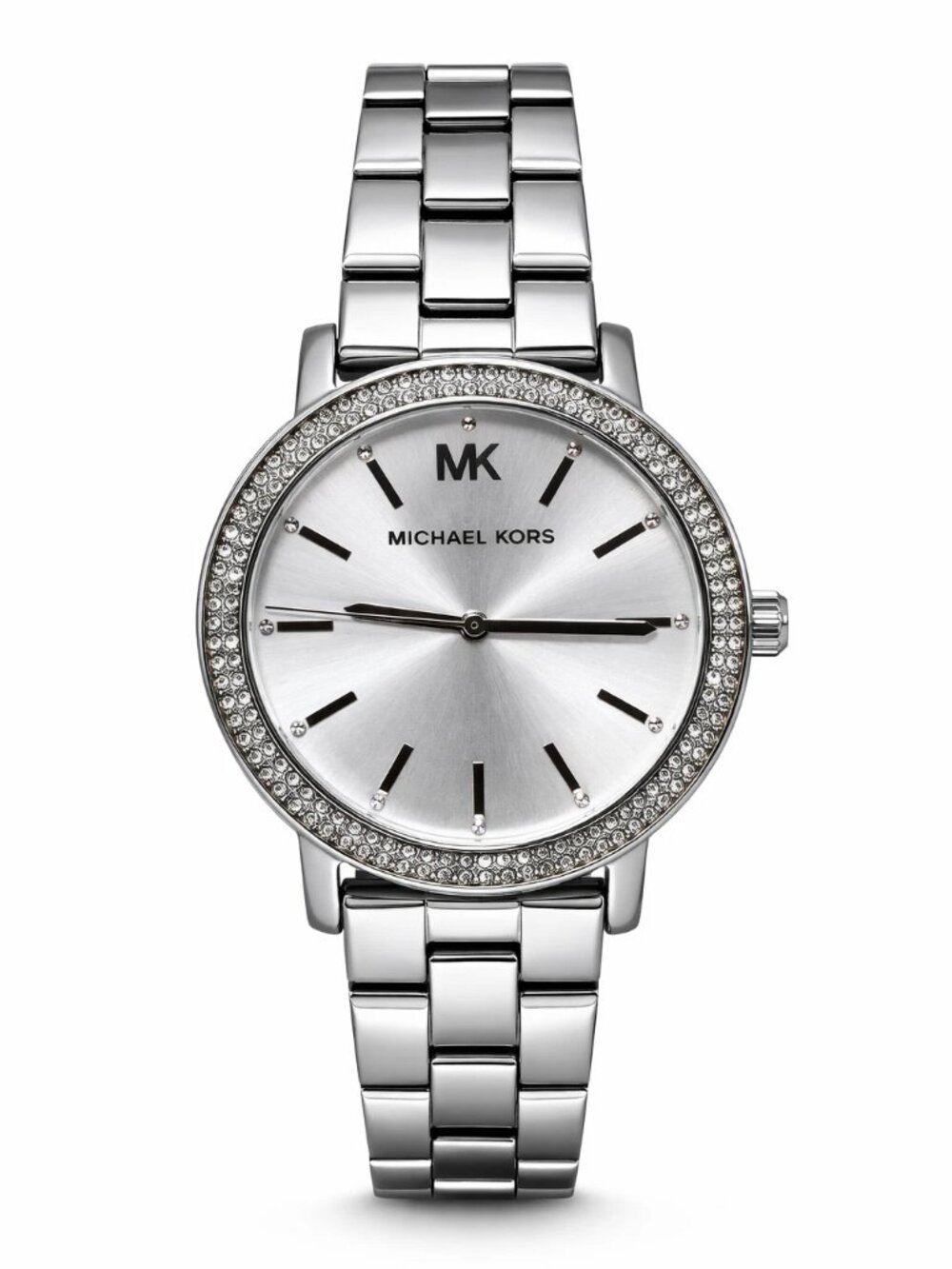 Michael Kors Corey Women's Silver-Tone Crystal Watch MK7347 38mm
